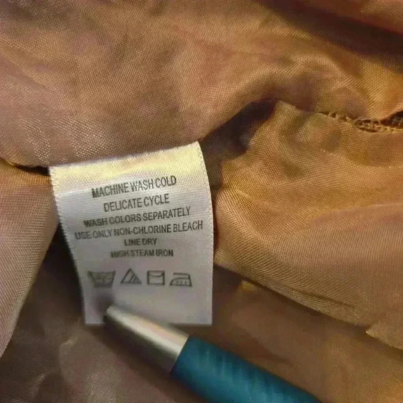 Chadwicks Womens Linen Wide Leg High Rise Pants Tan Brown Size 10P - Picture 10 of 10